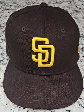 New Era Brown and Yellow San Diego Padres Fitted Hat